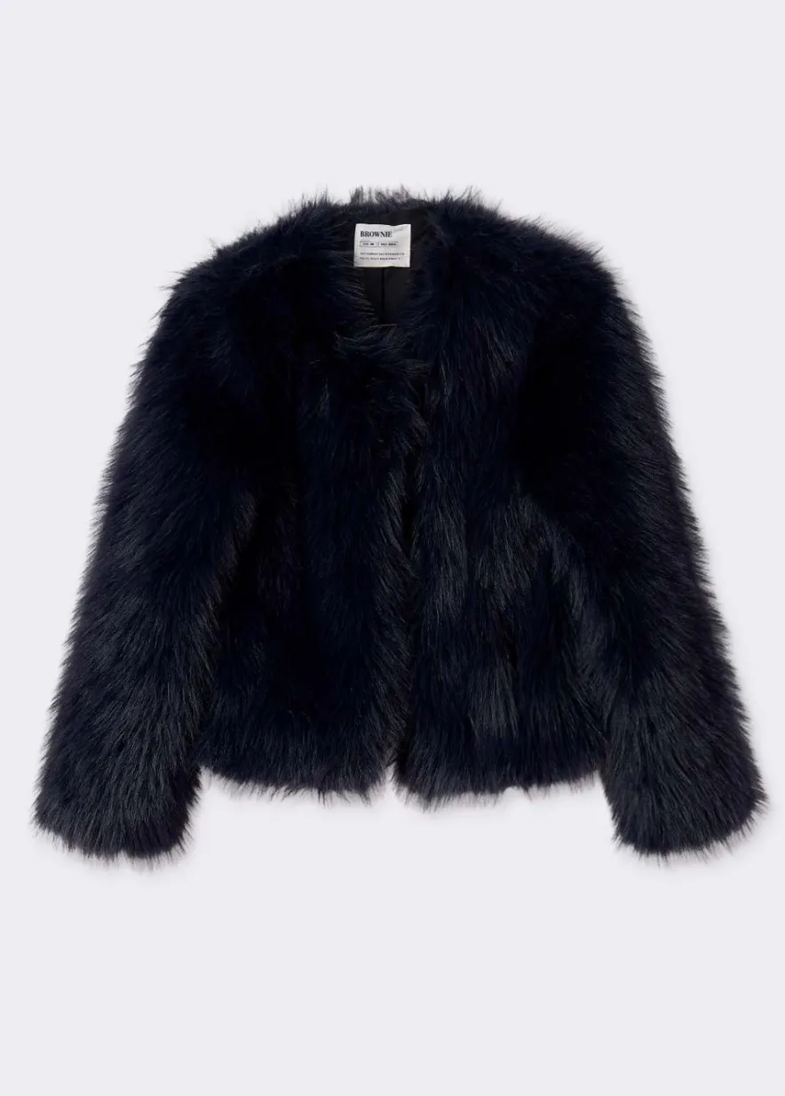 Brownie Spain Abrigo Corto Efecto Pelo-Mujer Abrigos Y Chaquetas