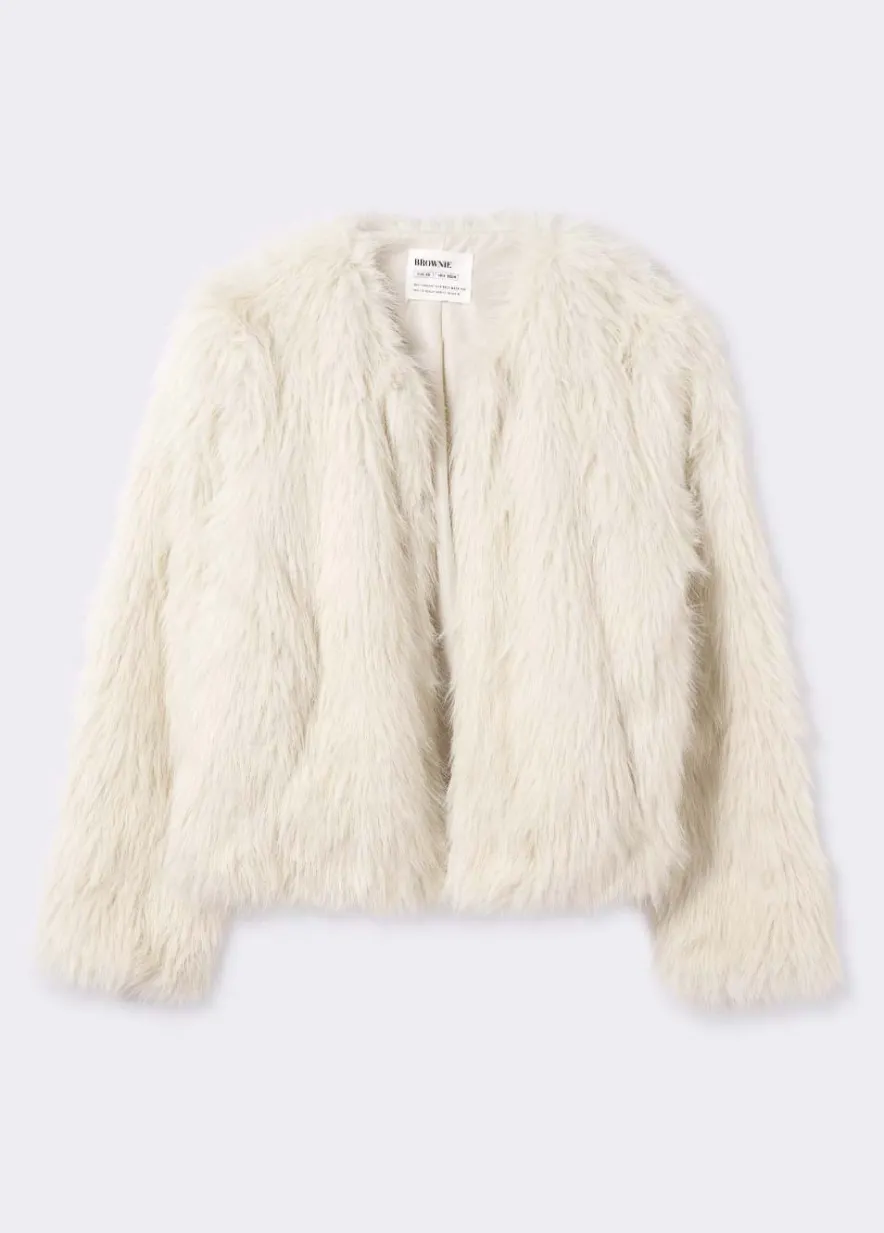 Brownie Spain Abrigo Corto Efecto Pelo-Mujer Abrigos Y Chaquetas