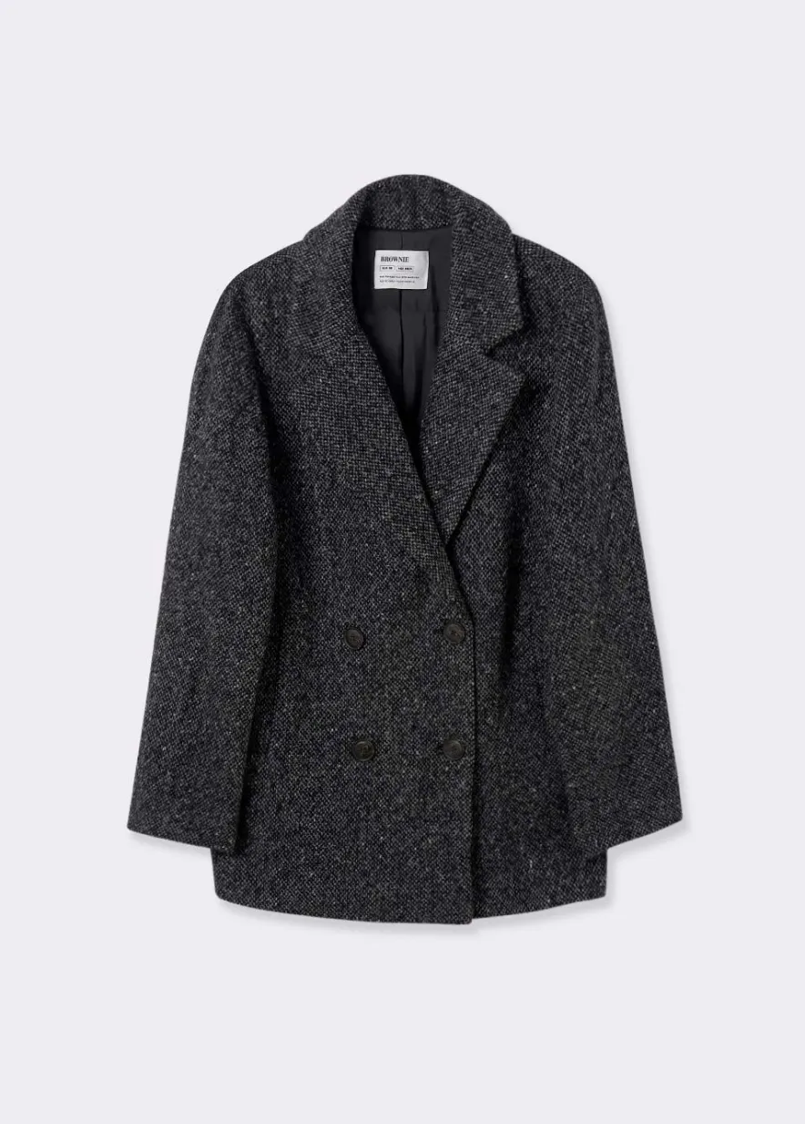 Brownie Spain Abrigo Cruzado Jaspeado-Mujer Abrigos Y Chaquetas