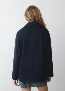 Brownie Spain Abrigo Cruzado Jaspeado Con Bolsillos-Mujer Abrigos Y Chaquetas