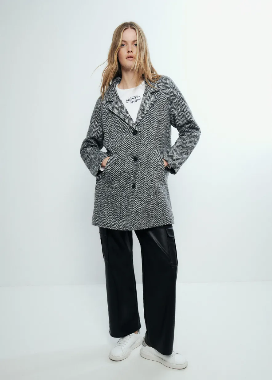 Brownie Spain Abrigo Espiga Largo Medio-Mujer Abrigos Y Chaquetas