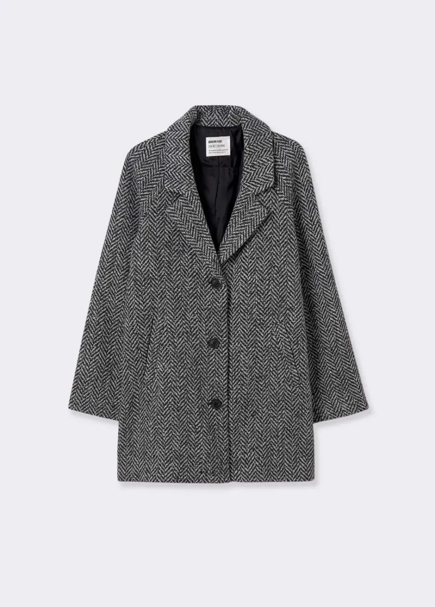 Brownie Spain Abrigo Espiga Largo Medio-Mujer Abrigos Y Chaquetas
