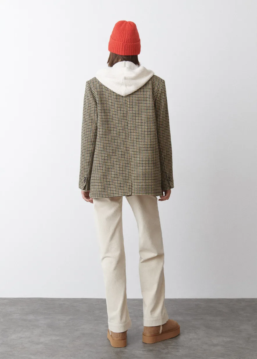 Brownie Spain Americana Cruzada Pata De Gallo Con Lana-Mujer Abrigos Y Chaquetas