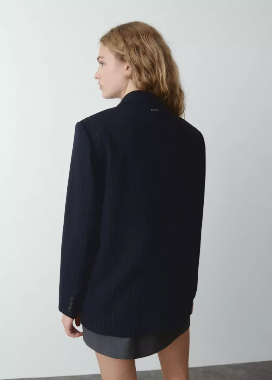 Brownie Spain Americana Oversize Raya Con Lana-Mujer Abrigos Y Chaquetas