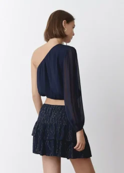 Brownie Spain Blusa Asimetrica Choker-Mujer Camisas Y Blusas