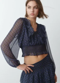 Brownie Spain Blusa Cruzada Volantes-Mujer Camisas Y Blusas