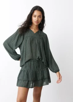 Brownie Spain Blusa Cuadros Escote Cuadrado-Mujer Camisas Y Blusas