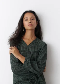 Brownie Spain Blusa Cuadros Escote Cuadrado-Mujer Camisas Y Blusas