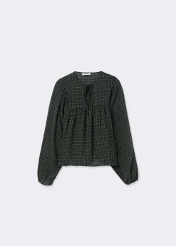 Brownie Spain Blusa Cuadros Escote Cuadrado-Mujer Camisas Y Blusas