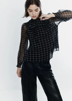 Brownie Spain Blusa Cuello Alto-Mujer Camisas Y Blusas