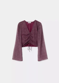 Brownie Spain Blusa Mangas Volumen Lace Up-Mujer Camisas Y Blusas