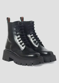 Brownie Spain Bota Acordonada Piel-Mujer Zapatos