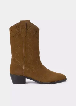 Brownie Spain Bota Cowboy Estrellas Piel-Mujer Zapatos