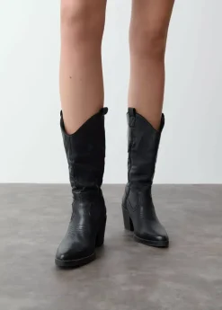 Brownie Spain Bota Cowboy Pespuntes-Mujer Zapatos