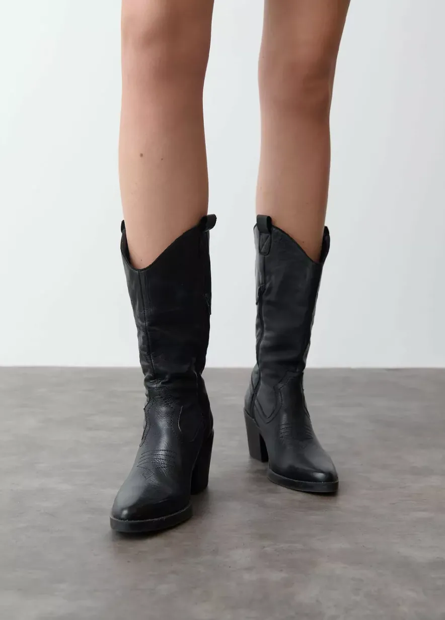 Brownie Spain Bota Cowboy Pespuntes-Mujer Zapatos