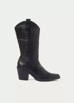 Brownie Spain Bota Cowboy Pespuntes-Mujer Zapatos