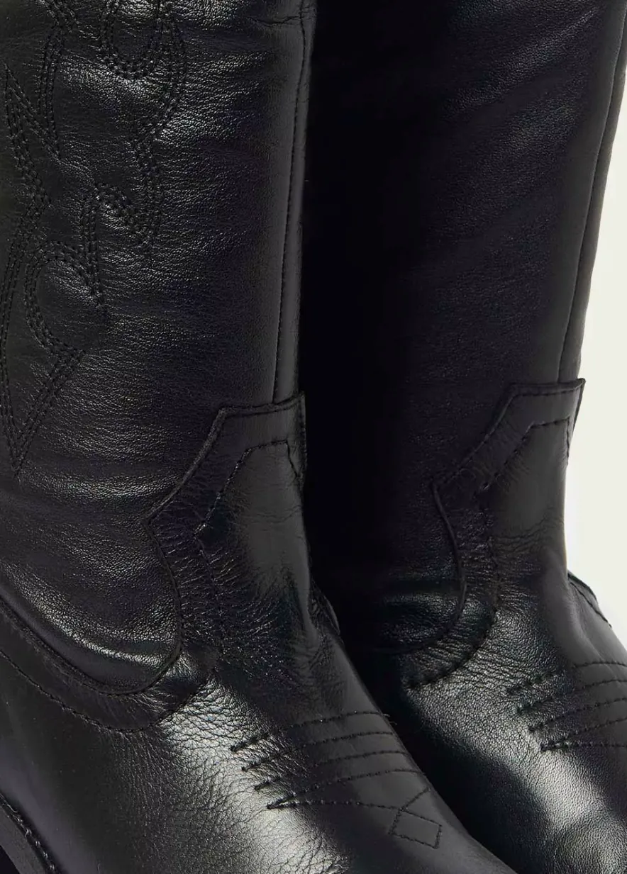 Brownie Spain Bota Cowboy Pespuntes-Mujer Zapatos