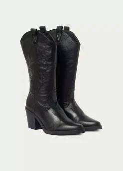 Brownie Spain Bota Cowboy Pespuntes-Mujer Zapatos