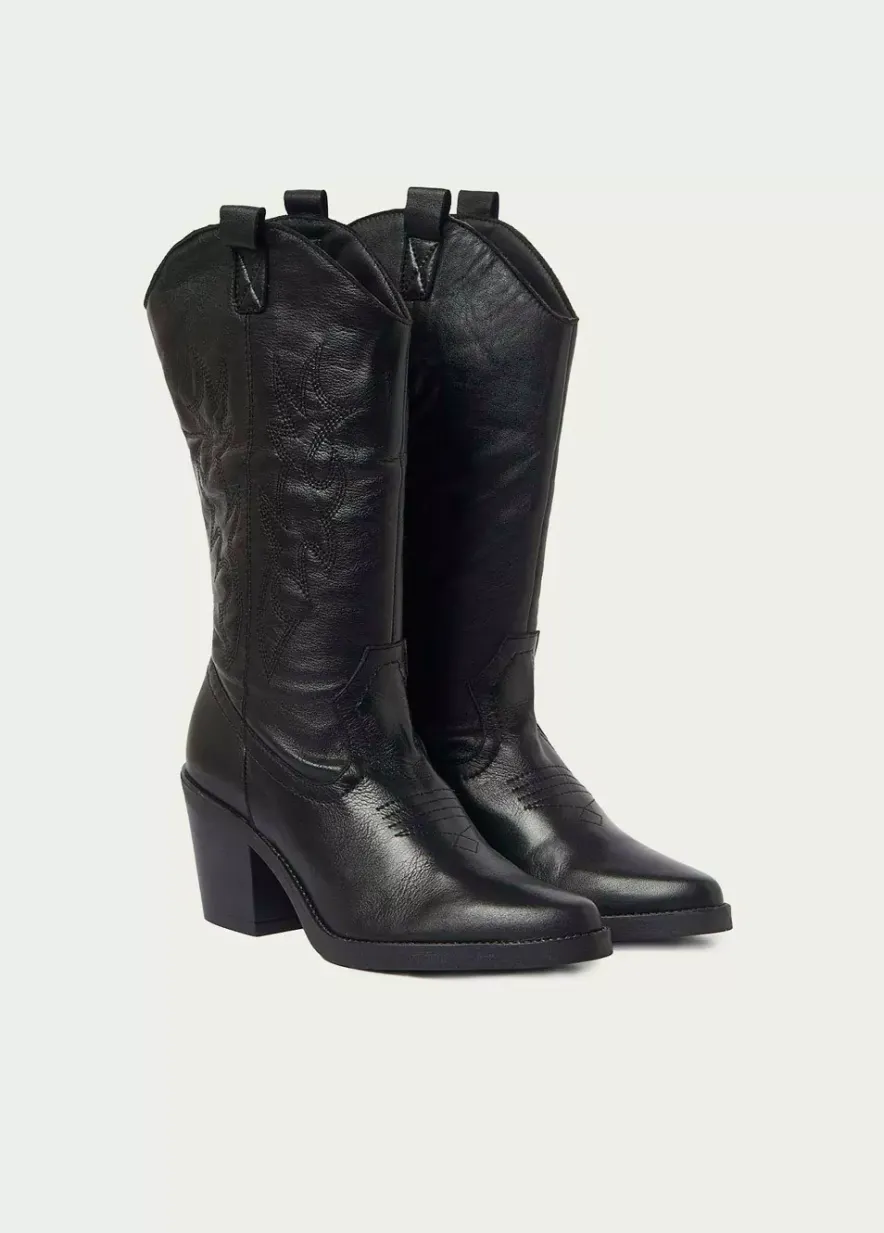 Brownie Spain Bota Cowboy Pespuntes-Mujer Zapatos