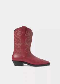 Brownie Spain Bota Cowboy Pespuntes Contraste Piel-Mujer Zapatos