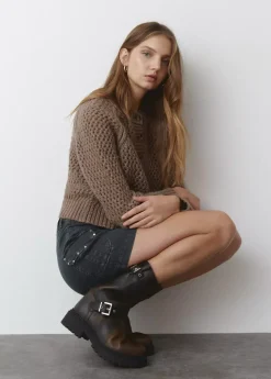 Brownie Spain Bota Motera Hebillas-Mujer Zapatos