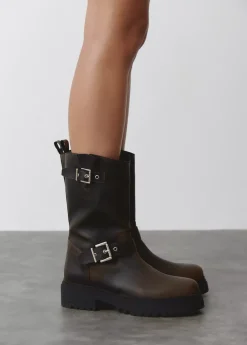 Brownie Spain Bota Motera Hebillas-Mujer Zapatos