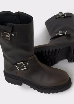 Brownie Spain Bota Motera Hebillas-Mujer Zapatos