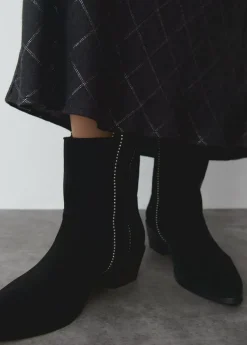 Brownie Spain Botin Alto Tiras Bolitas Piel-Mujer Zapatos