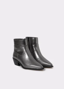 Brownie Spain Botin Campero Laminado Piel-Mujer Zapatos