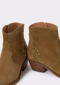 Brownie Spain Botin Tachas Talon Piel-Mujer Zapatos