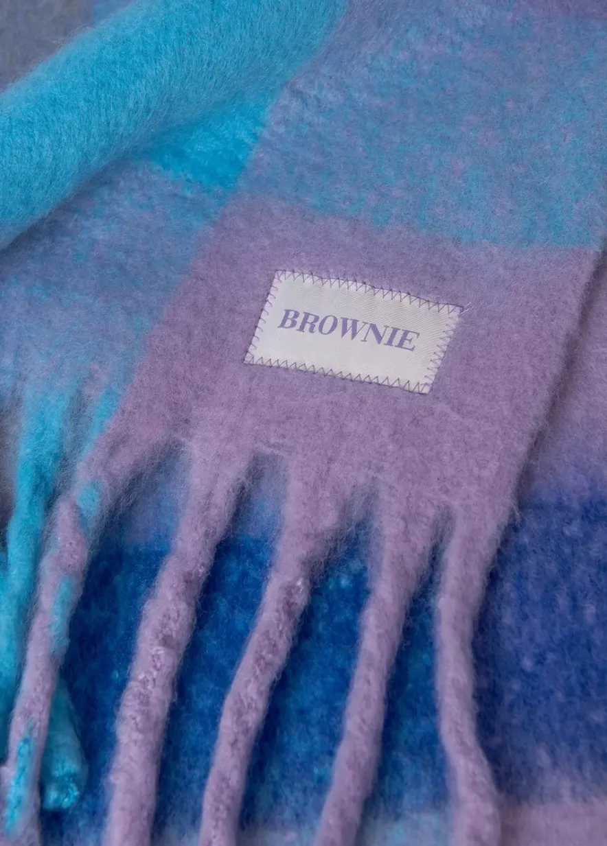 Brownie Spain Bufanda Gruesa Cuadros Flecos-Mujer Otros Accesorios