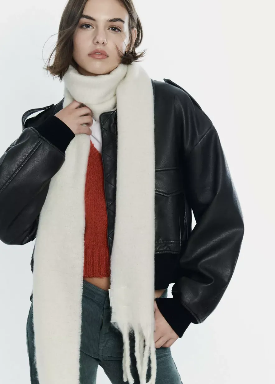 Brownie Spain Bufanda Gruesa Estrecha Lisa Flecos-Mujer Otros Accesorios