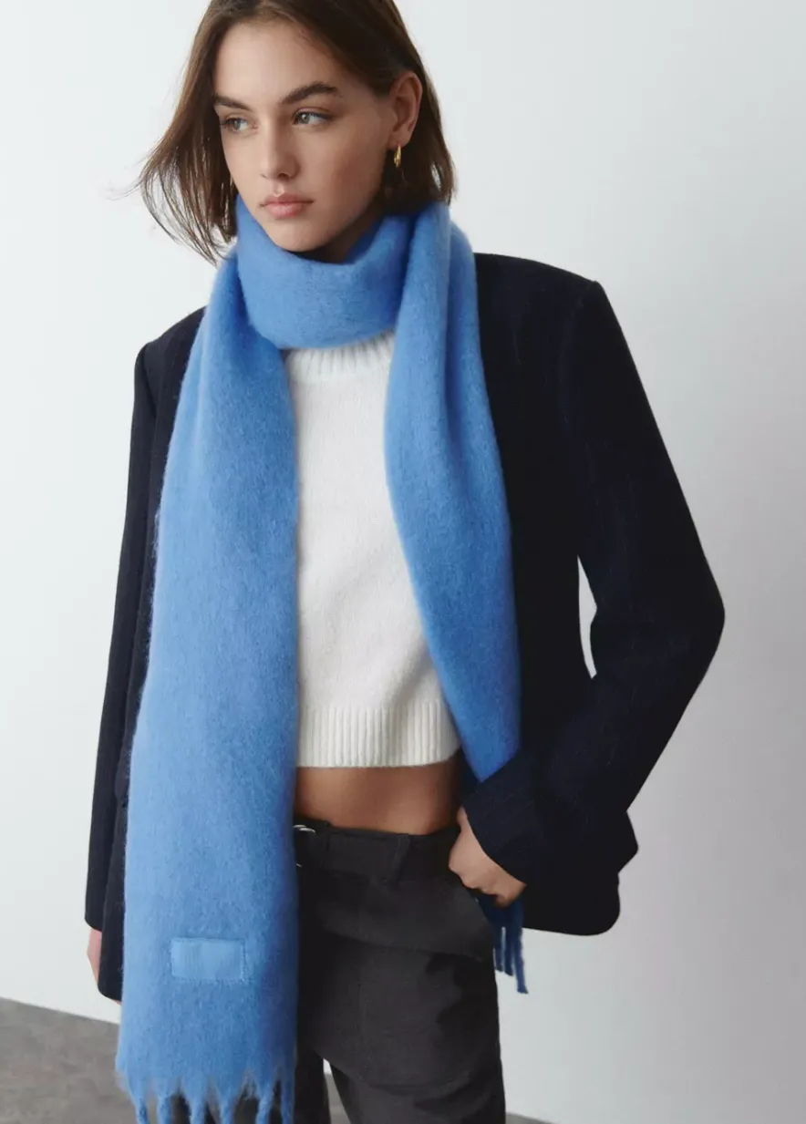 Brownie Spain Bufanda Gruesa Estrecha Lisa Flecos-Mujer Otros Accesorios