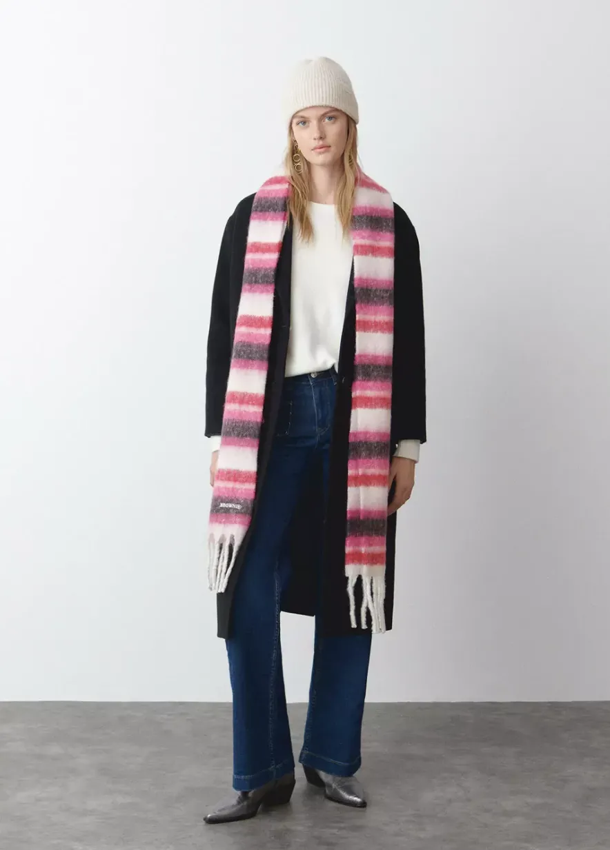 Brownie Spain Bufanda Gruesa Estrecha Rayas Flecos-Mujer Otros Accesorios