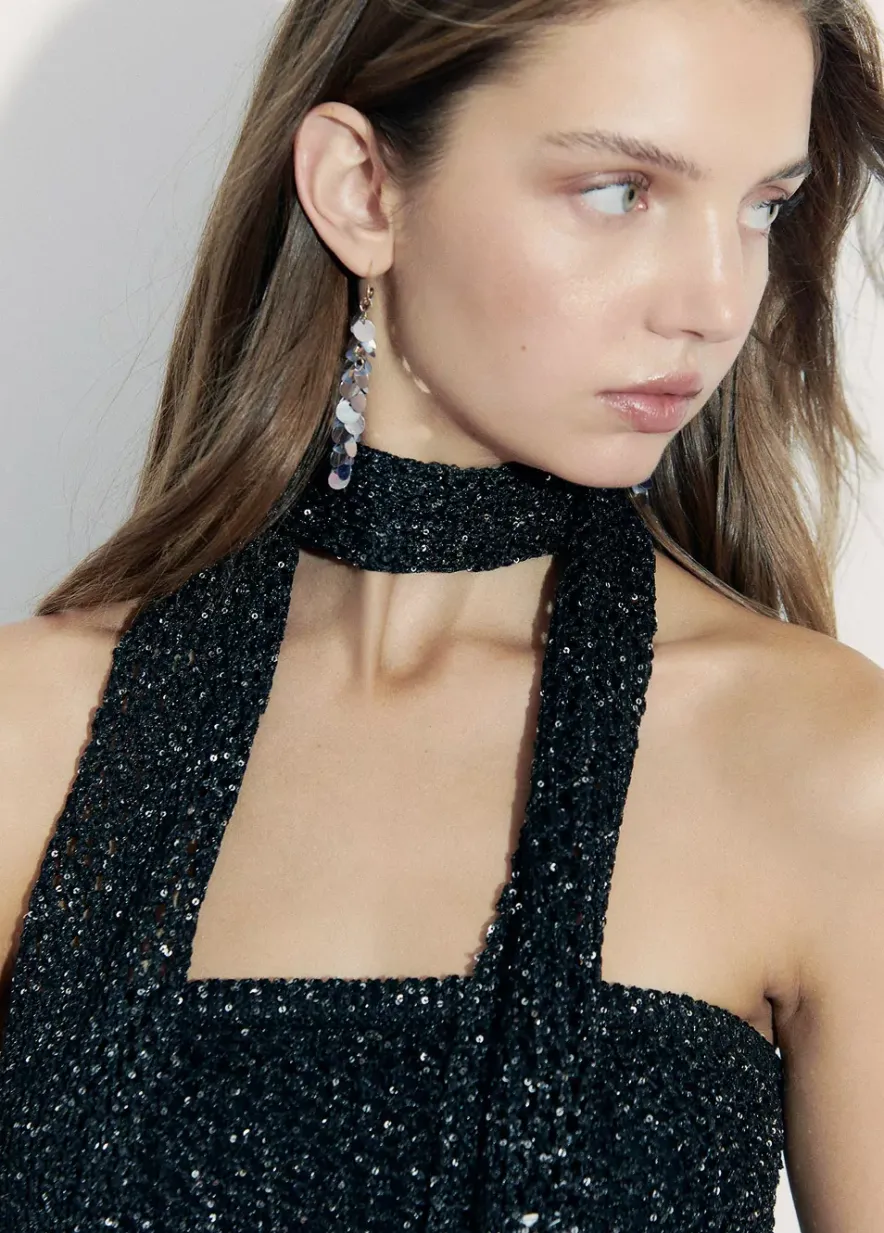 Brownie Spain Bufanda Lentejuelas Fiesta Negro-Mujer Otros Accesorios