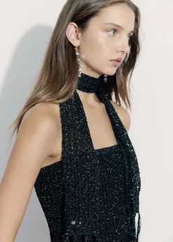 Brownie Spain Bufanda Lentejuelas Fiesta Negro-Mujer Otros Accesorios