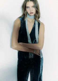 Brownie Spain Bufanda Lentejuelas Fiesta Plata-Mujer Otros Accesorios