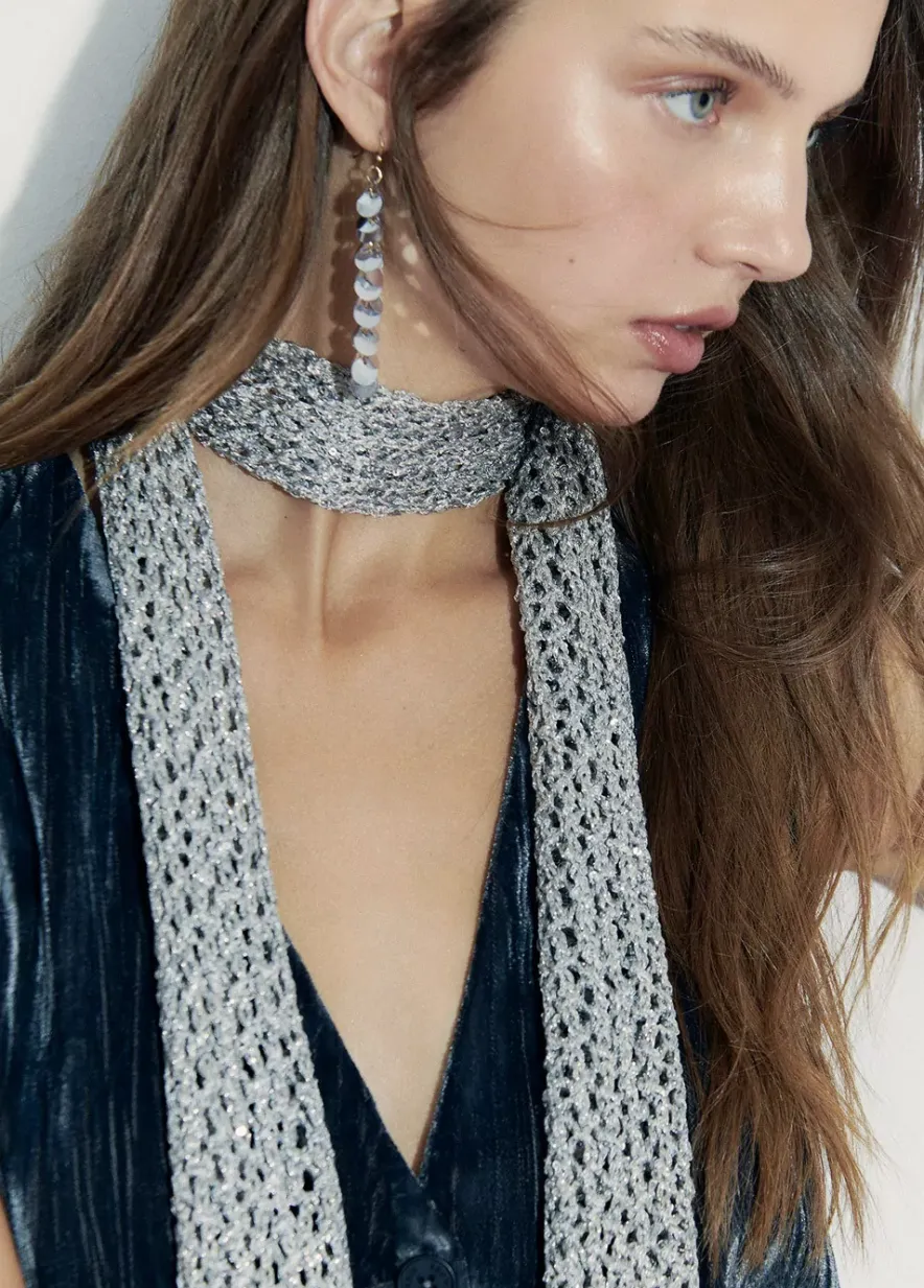 Brownie Spain Bufanda Lentejuelas Fiesta Plata-Mujer Otros Accesorios