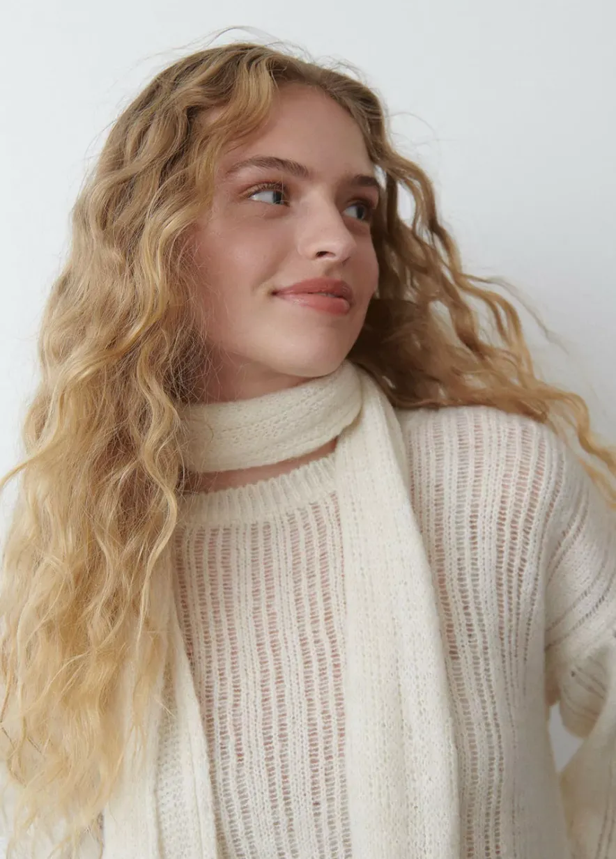 Brownie Spain Bufanda Punto Calado Cruda-Mujer Otros Accesorios