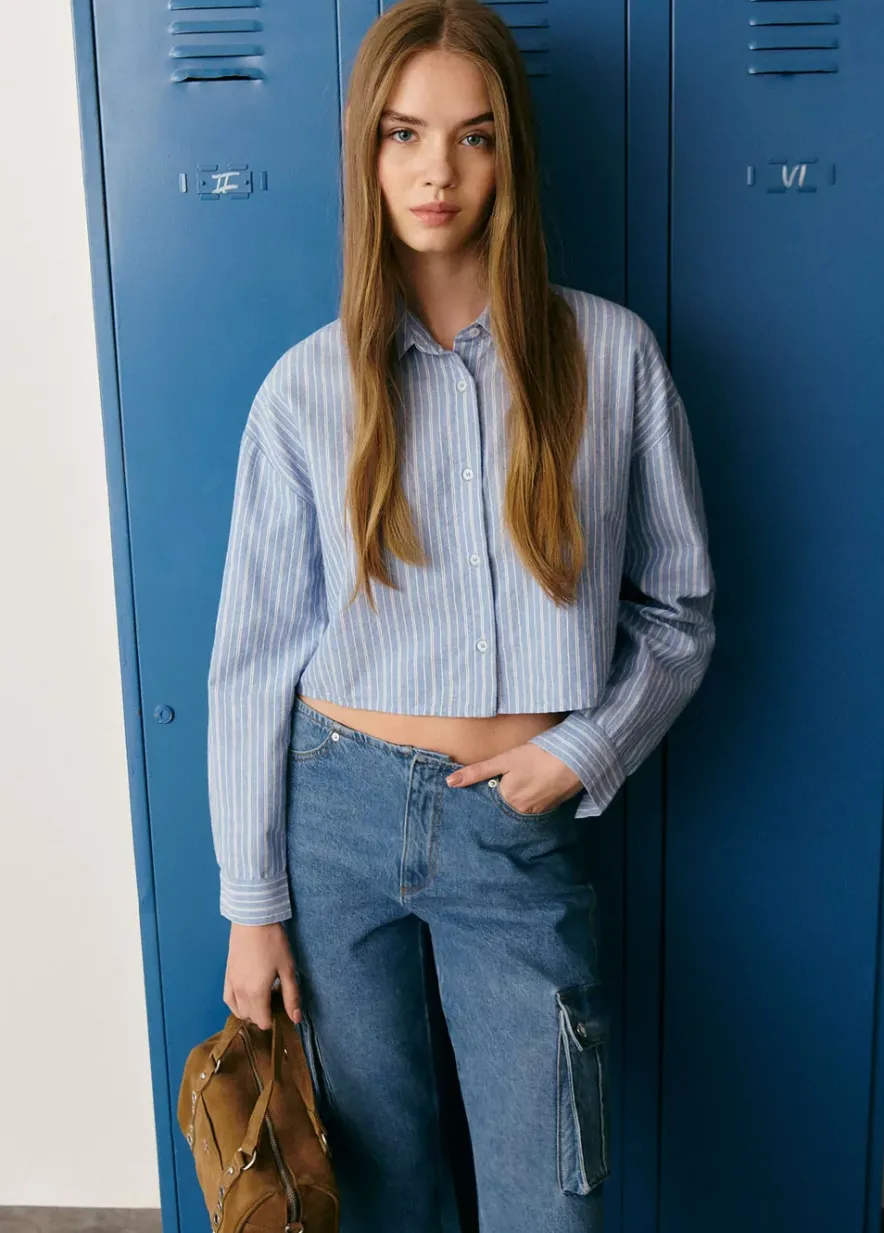 Brownie Spain Camisa Cropped Rayas-Mujer Camisas Y Blusas