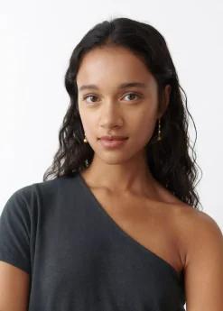 Brownie Spain Camiseta Asimetrica Manga Corta Antracita-Mujer Camisetas