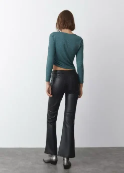 Brownie Spain Camiseta Asimetrica Rayas Frunce-Mujer Camisetas