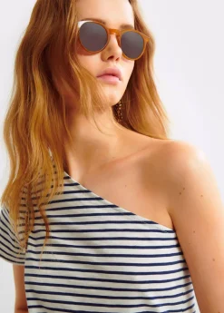 Brownie Spain Camiseta Asimetrica Rayas-Mujer Camisetas