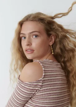 Brownie Spain Camiseta Canale Hombros Rayas-Mujer Camisetas