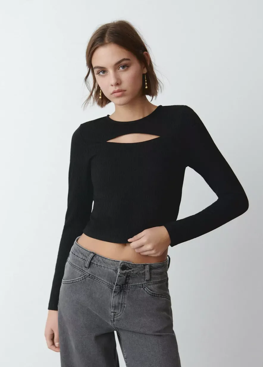 Brownie Spain Camiseta Cut Out Canale Manga Larga-Mujer Camisetas