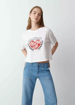 Brownie Spain Camiseta Estampado Corazon-Mujer Camisetas