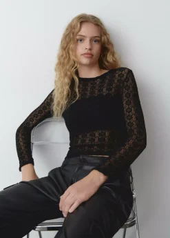 Brownie Spain Camiseta Lace Manga Larga-Mujer Camisetas