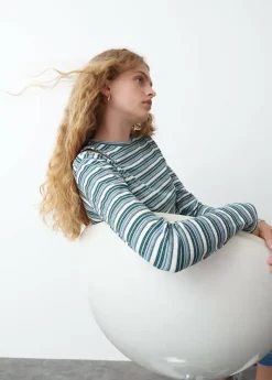 Brownie Spain Camiseta Rayas Cut Out-Mujer Camisetas