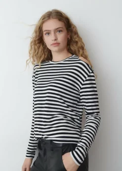 Brownie Spain Camiseta Rayas Cut Out Hombros-Mujer Camisetas