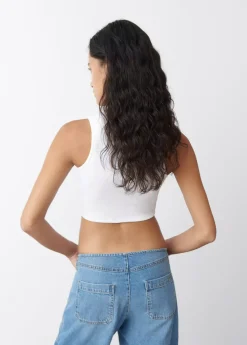 Brownie Spain Camiseta Sin Manga Blanca-Mujer Camisetas